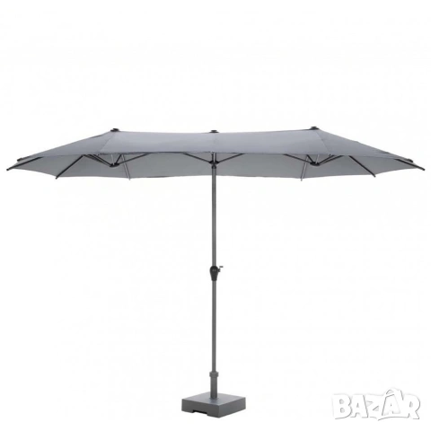 Двоен градински чадър (Double Parasol) е с размер 264 x 446 см, снимка 5 - Градински мебели, декорация  - 55214590