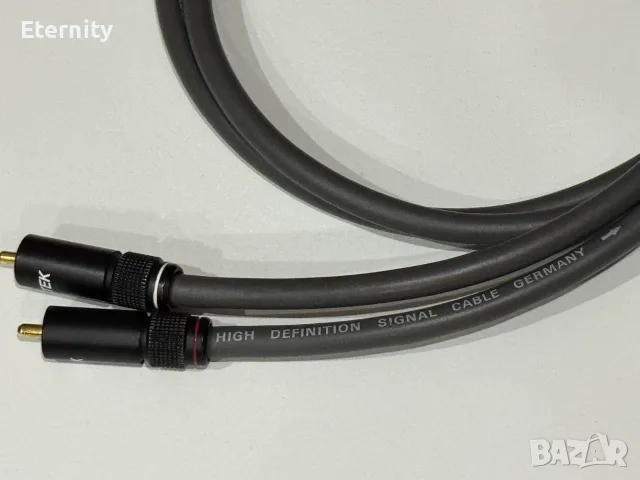 RCA кабел RESTEK High Definition Signal Cable (0.80м) – Made in Germany, снимка 4 - Ресийвъри, усилватели, смесителни пултове - 55588265