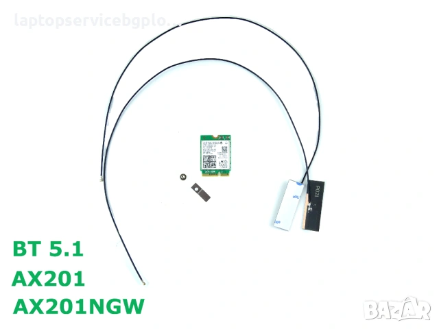 Intel AX201 AX201NGW WiFi 6 Wireless Card M.2 E Key 3000Mbps Bluetooth BT 5.0 FRU 01AX798 2хАнтена, снимка 3 - Части за лаптопи - 54811981