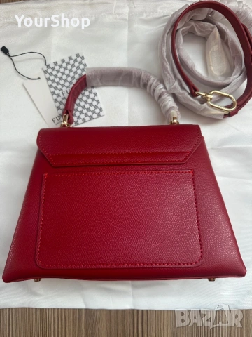 Дамска чанта Furla 1927 в червен цвят, снимка 5 - Чанти - 54049488