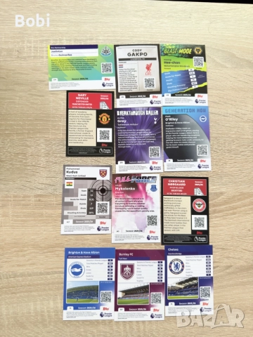 Topps Premier League 2025/26 Inserts & Parallels – 12 карти, снимка 2 - Фен артикули - 55310688