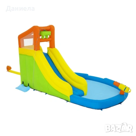 Надуваем воден парк с пързалка, стена за катерене, водно оръдие и вентилатор за бързо надуване, снимка 13 - Басейни и аксесоари - 54974812