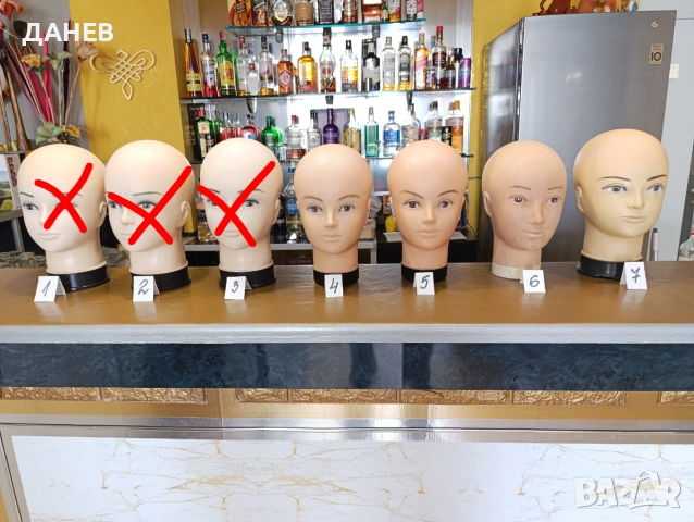 Продавам 4 броя ГЛАВИ / манекени, снимка 2 - Манекени - 54233199