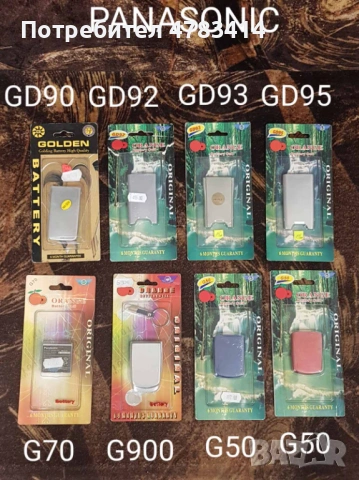 Батерии за Panasonic X500,GD35,GD52,A100,GD95,G50,Nec,Mitsubishi,Bosh,Philips,Bird,Maxon