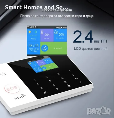 WiFi / GSM Смарт професионална Алармена система за дома и офиса Pro, снимка 4 - Други - 46127681