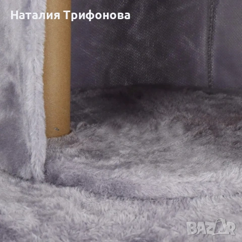Драскалка кула за котки XXL 136 см – 7 нива, къщичка, легло, играчки и дърво за катерене, снимка 12 - За котки - 55038337