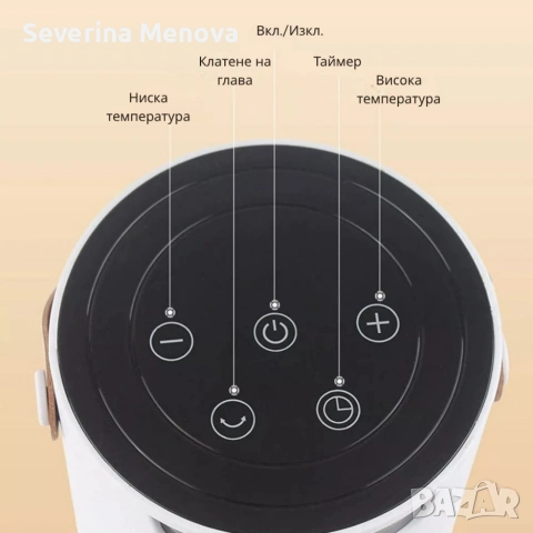 Вентилаторна печка 2-в-1 с керамичен нагревател, осцилация 60°, снимка 5 - Друга електроника - 55147190