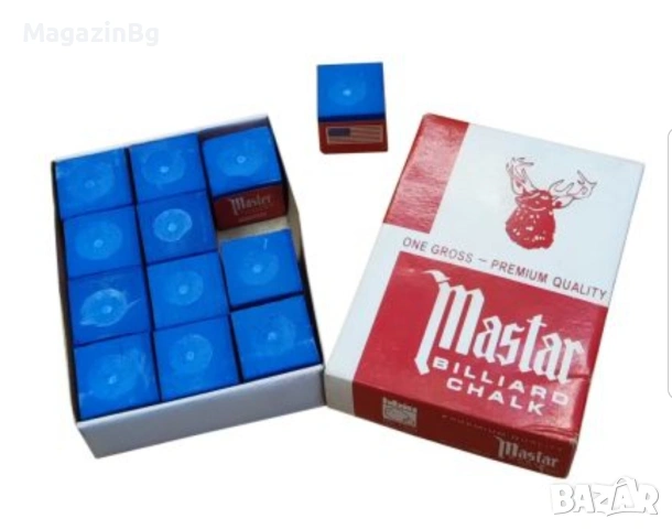 Креда за билярд Master, 12 броя в кутия 