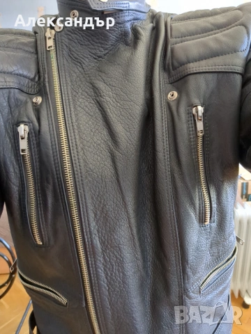 Мъжко кожено / мото яке, снимка 6 - Якета - 54315671