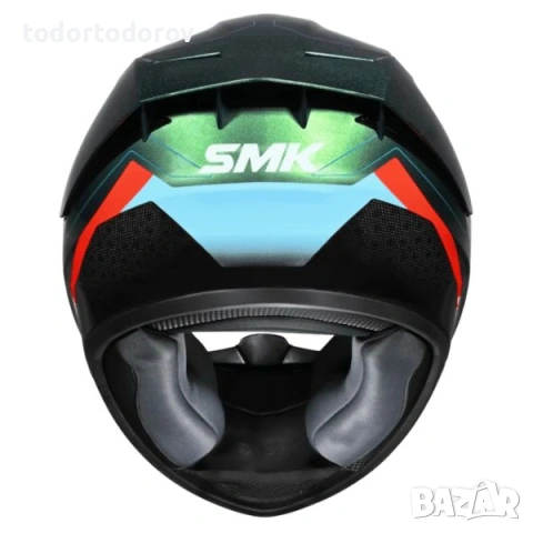 ПРОМОЦИЯ Мото каска за мотор SMK STELLAR SPORT FLIGHT Black/Blue/Orange 119 лв. / 60.84 €, снимка 5 - Аксесоари и консумативи - 54603664