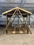 Дървена масивна беседка с пейки и маса , снимка 4
