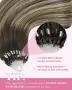 Екстеншъни за коса YoungSee Micro Beads, тъмнокафяви, омбре, 50 см, 50 гр,2-M-C#4/18/4 Кафяви балаяж, снимка 4