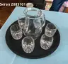 Стъклени кани със стъклени чаши, снимка 3