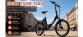 eBike Велосипед с ел двигател 20 цола Сгъваем, снимка 2