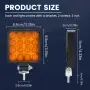 4 броя LED прожектори 4x4, Ултра ярки квадратни фарове 8,5 см, 12V, снимка 2