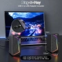 SOULION компютърни високоговорители, USB C/USB захранвани, цветна LED светлина, стерео 2.0, снимка 6