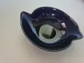 Малка купа от аркопал (тъмнолилава / черен гланц) , снимка 2