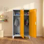 Метален гардероб за детски градини BB2, 40х81х130см, ЦВЕТНИ ВРАТИЧКИ, снимка 1