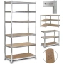 Професионален метален стелаж HÖGLER 222x110x50 см – 6 Рафта, до 1050 кг, регулируема височина, снимка 3