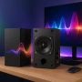Комплект активни стерео колони Elimavi BT-04 30W с 4" говорители и тон контрол (настолни/рафтови), снимка 1
