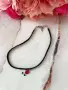 велурен чокър с роза , снимка 1