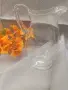 Ретро стъклена кана с гравиран слънчоглед – Винтидж / Соц, снимка 5