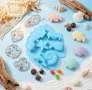 Риба охлюв ананас морско конче звезда силиконов молд гипс смола шоколад фондан декорация торта , снимка 3