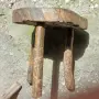 Трикраки стари столчета и маси, стол, маса паралия, синия, снимка 8