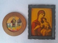 Икони - Св. Мина и Богородица, снимка 1
