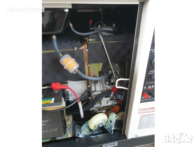 Трифазен Дизелов Генератор 10kW - Обезшумен, снимка 9 - Други машини и части - 54479385