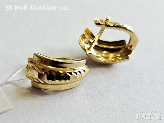 Златни обеци 1.78гр 01173-26, снимка 2 - Обеци - 54196241