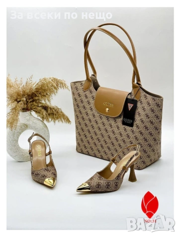 Guess Дамски Бежови Обувки На Ток Гес Код SK1695