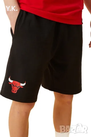 Оригинални мъжки къси гащи New Era x Chicago Bulls NBA, снимка 5 - Къси панталони - 55573071