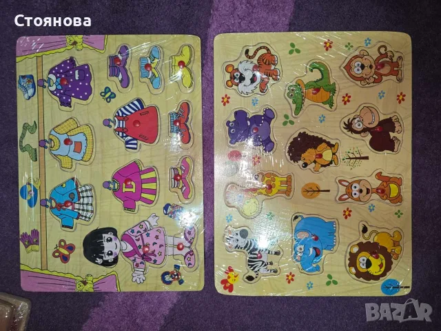ЛОТ дървени игри, пъзели всичко от снимките 150€,  при интерес може отстъпка, снимка 4 - Игри и пъзели - 55548438