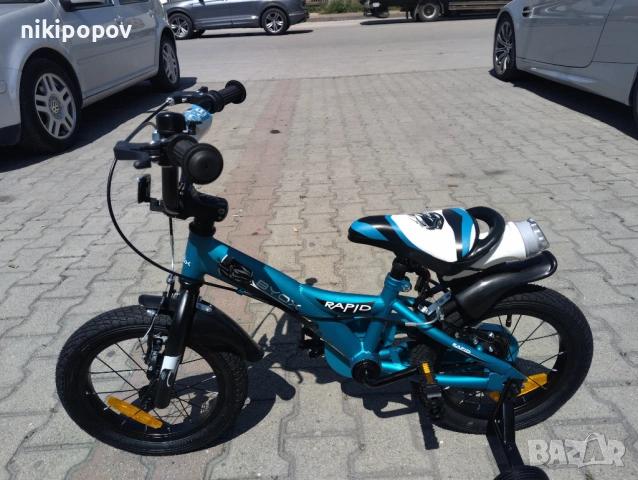 X Детски велосипед 14" RAPID син, снимка 7 - Велосипеди - 54395041