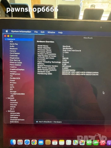 MacBook Retina 12" (Early 2015) / 8GB RAM / 256GB SSD / Retina Display, снимка 6 - Лаптопи за дома - 54760690