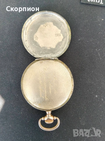 Джобен СРЕБЪРЕН часовник - JUNGHANS - ГЕРМАНИЯ - 15 РУБИНА, снимка 12 - Джобни - 50994374