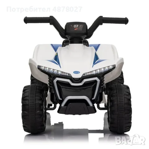 Детско акумулаторно ATV 6V 25W – Електрическо ATV с LED светлини за деца 1.5+ години, бяло, снимка 7 - Коли, камиони, мотори, писти - 55296931