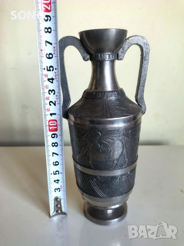 Страхотна Калаена Амфора,Ваза, снимка 7 - Антикварни и старинни предмети - 53983386