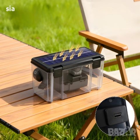 Челник с 11 режима+ солар, Водоустойчив, снимка 4 - Къмпинг осветление - 54339447