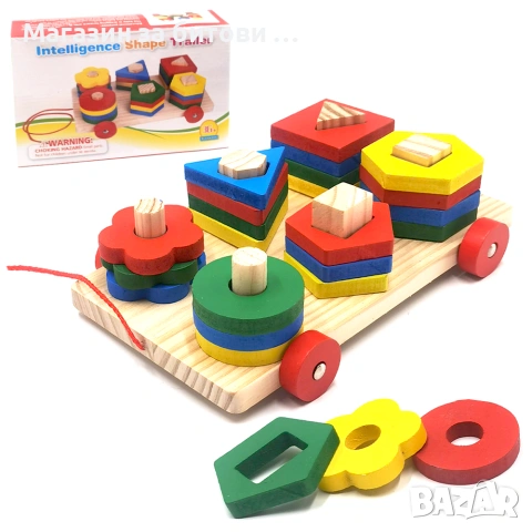 Дървена играчка сортер, снимка 4 - Образователни игри - 55250986