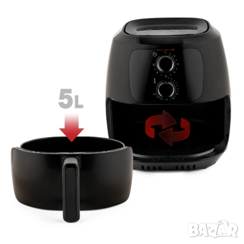 Фритюрник с горещ въздух MUHLER, 4L, 1500W, механичен, снимка 3 - Съдове за готвене - 54071677
