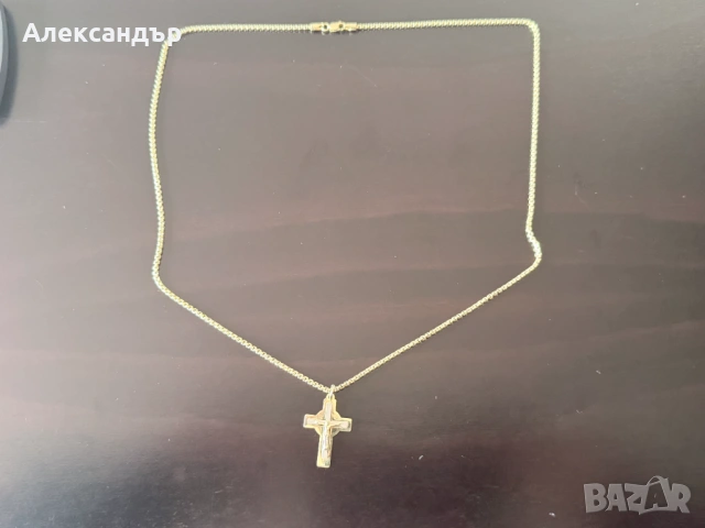 Златен синджир с кръст 7,42 гр., 57 см. дължина