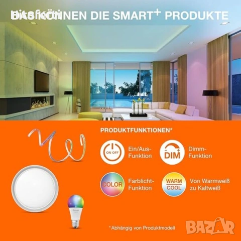  LEDVANCE SMART+ WiFi мини крушка многоцветна, снимка 3 - Крушки - 54875311