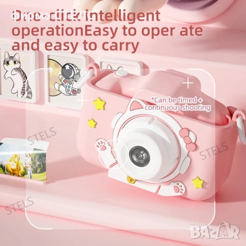 Детски фотоапарат STELS KittyCam X300, 40MP, Селфи детска камера, USB-C, снимка 4 - Други - 44043534
