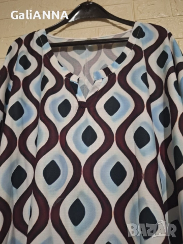 СТРАХОТНА ТУНИКА ЕФЕКТЕН ДЕСЕН 4XL-6XL, снимка 3 - Туники - 54393106
