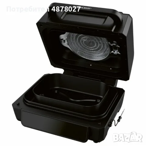 Уред 2 в 1 SilverCrest Air Fryer with Grill – хрупкаво, вкусно и без мазнина, снимка 6 - Фритюрници - 55597668