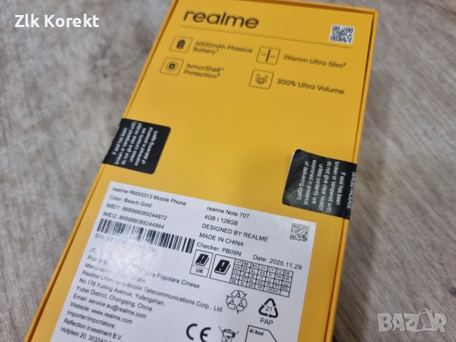 Realme Note 70T, 4GB, 128GB, снимка 6 - Други - 54741110