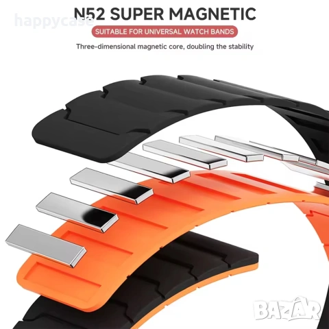 MAGNETIC 2 Магнитна каишка за Huawei Watch / Samsung / Apple / Xiaomi / Garmin / Amazfit, снимка 2 - Каишки за часовници - 55163024