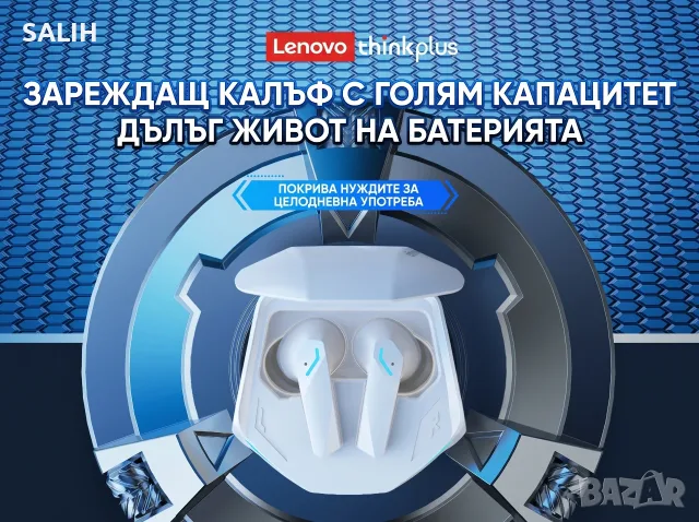 Lenovo GM2 Pro Геймърски Слушалки Bluetooth 5.3 Спорт HD Разговори Шумопотискане Микрофон, снимка 5 - Bluetooth слушалки - 55407118